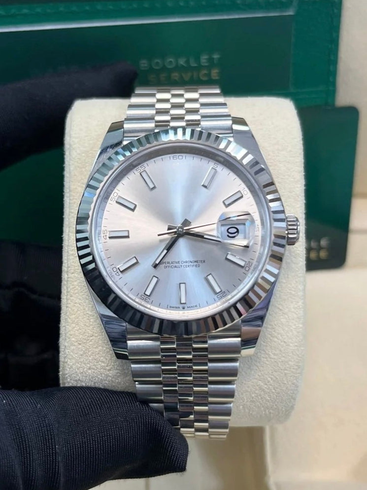 LUCENT Lunodate 41MM Silver with Silver Dial