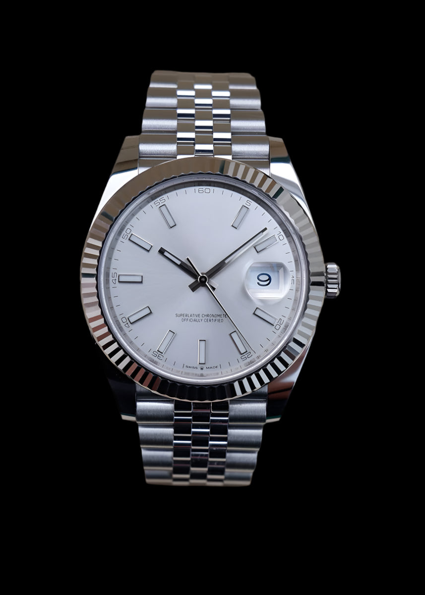 LUCENT Lunodate 41MM Silver with Silver Dial