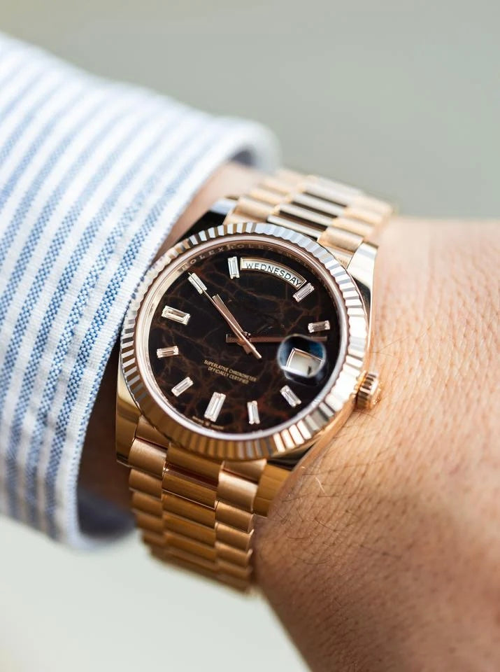 LUCENT Sol-Luna (Day Date) 40MM Rose Gold Automatic Watch "Eisenkeisel" Dial