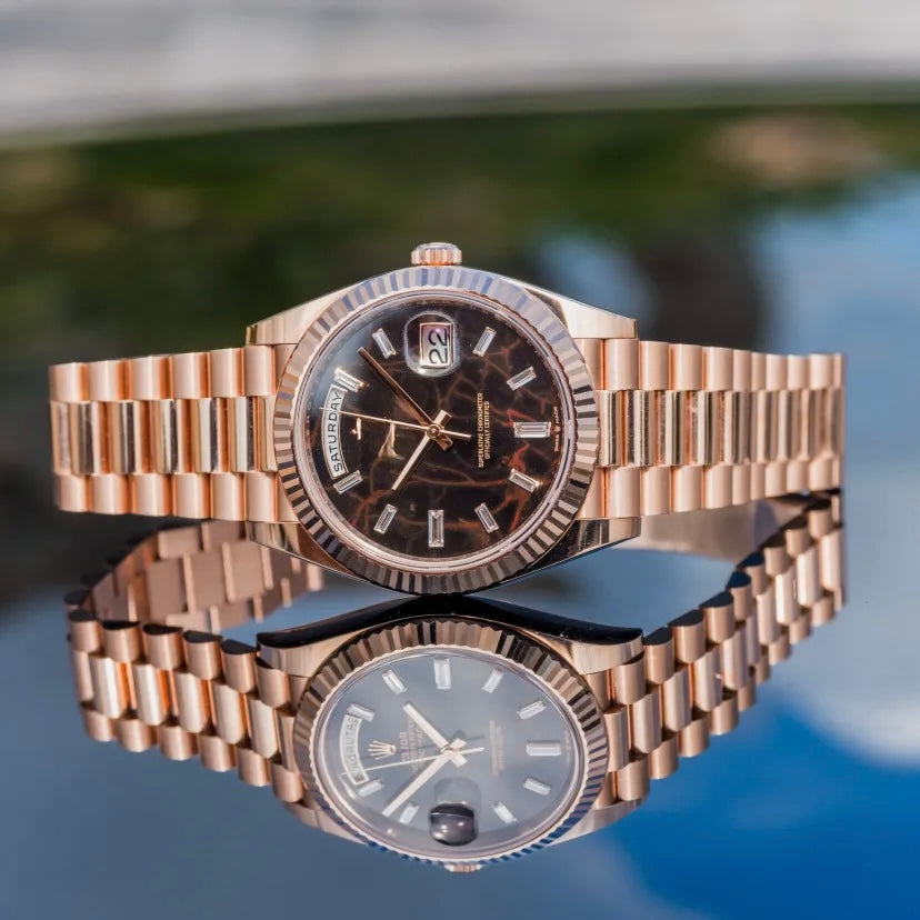 LUCENT Sol-Luna (Day Date) 40MM Rose Gold Automatic Watch "Eisenkeisel" Dial