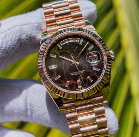 LUCENT Sol-Luna (Day Date) 40MM Rose Gold Automatic Watch "Eisenkeisel" Dial