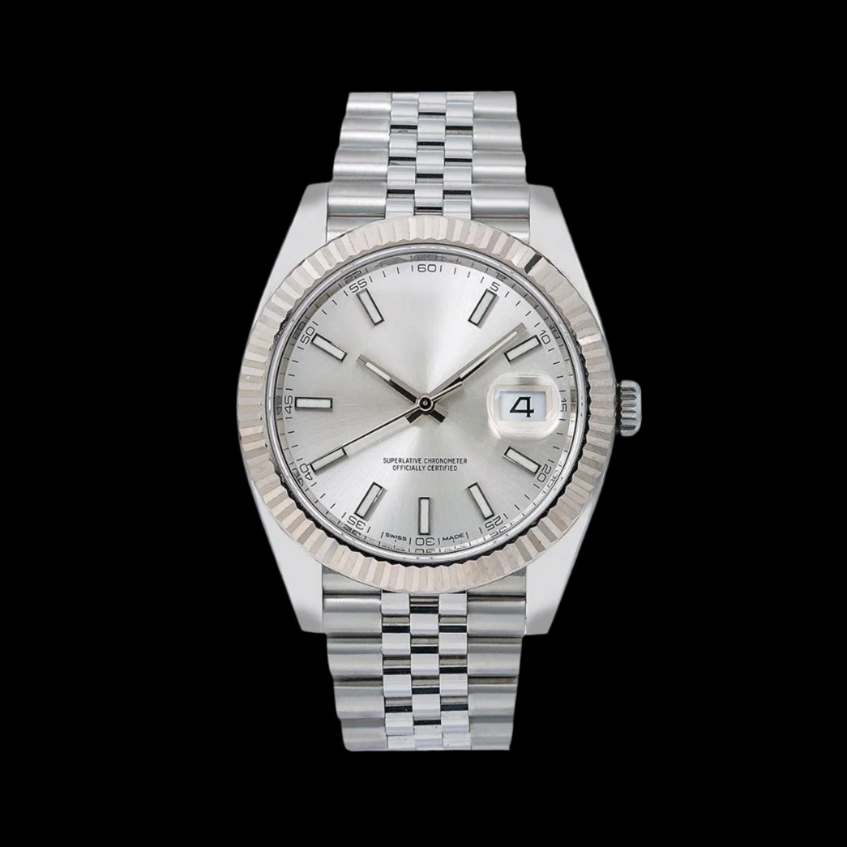 LUCENT Lunodate 41MM Silver with Silver Dial