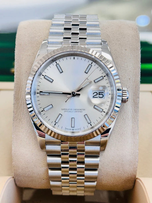 LUCENT Lunodate 41MM Silver with Silver Dial